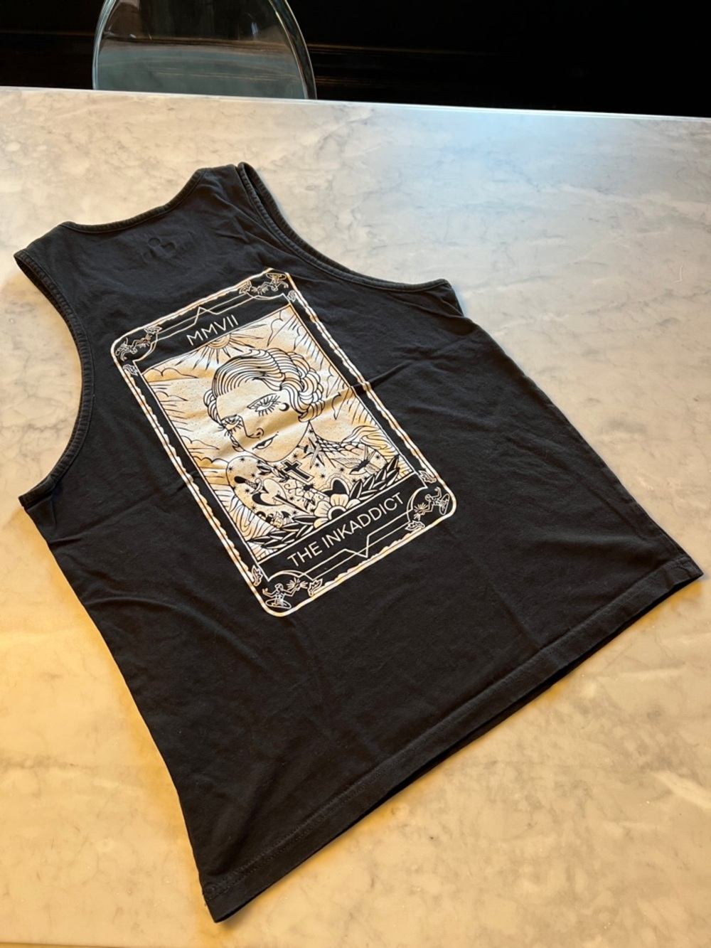 Ink Addict tank. Mens Large. Tarot card